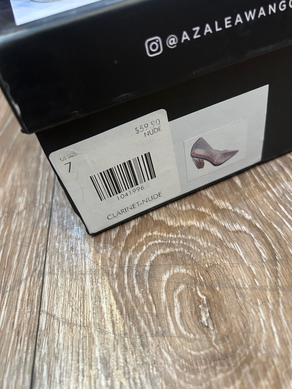 Azalea Wang Clear PVC Block Heels in Nude - Picture 2 of 6